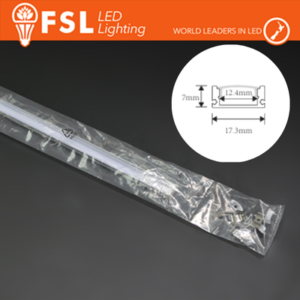 KIT PROFILO ALLUMINIO 6063 - U - SILVER - Certificato 36w/m - 2m - 17,3(12,4)*7
