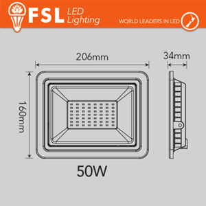 Proiettore per esterni Bianco 50W - IP65 115Â° 4000K