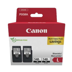 CARTUCCE ORIGINALE CANON CONFEZIONE DOPPIA NERO PG540L
