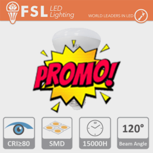 R63 - 8W 6500K 630LM >120Âº 63X102mm CRI80 E27 25.000H
