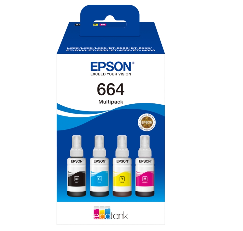 ECOTANK ORIGINALE T664 4-COLOUR MULTIPACK
