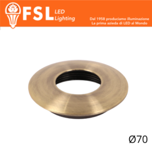 VEGA - Cover Curva per Punto Luce LED â€“ Ã˜70 â€“ Bronzo