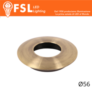 VEGA - Cover Curva per Punto Luce LED â€“ Ã˜56 â€“ Bronzo