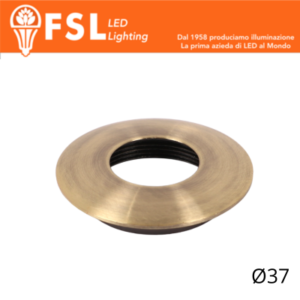VEGA - Cover Curva per Punto Luce LED â€“ Ã˜37 â€“ Bronzo