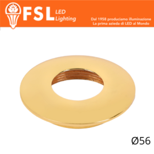 VEGA - Cover Curva per Punto Luce LED â€“ Ã˜56 â€“ Oro