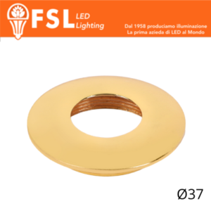 VEGA - Cover Curva per Punto Luce LED â€“ Ã˜37 â€“ Oro