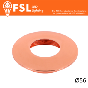 VEGA - Cover Curva per Punto Luce LED â€“ Ã˜56 â€“ Oro Rosa
