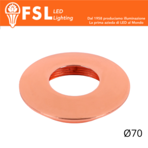 VEGA - Cover Curva per Punto Luce LED â€“ Ã˜70 â€“ Oro Rosa