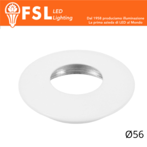 VEGA - Cover Curva per Punto Luce LED â€“ Ã˜56 â€“ Bianco opaco
