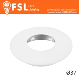 VEGA - Cover Curva per Punto Luce LED  â€“ Ã˜37 â€“ Bianco opaco