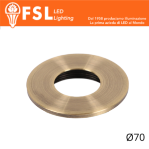 VEGA - Cover Piatta per Punto Luce LED â€“ Ã˜70 â€“ Bronzo