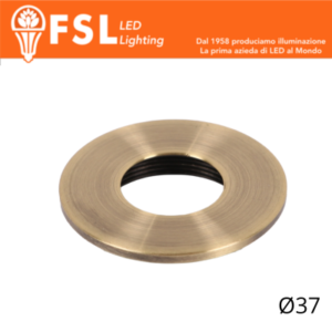 VEGA - Cover Piatta per Punto Luce LED â€“ Ã˜37 â€“ Bronzo