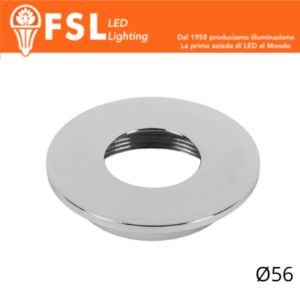 VEGA - Cover Piatta per Punto Luce LED â€“ Ã˜56 â€“ Cromo