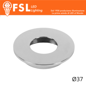 VEGA - Cover Piatta per Punto Luce LED â€“ Ã˜37 â€“ Cromo