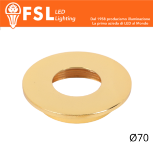 VEGA - Cover Piatta per Punto Luce LED â€“ Ã˜70 â€“ Oro