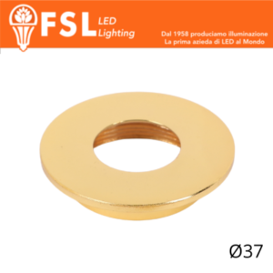 VEGA - Cover Piatta per Punto Luce LED  â€“ Ã˜37 â€“ Oro