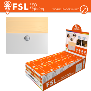 Luce notturna ricaricabile con sensore di movimento con espositore