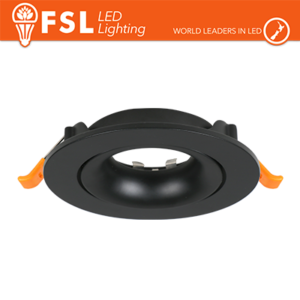 Ghiera orientabile TONDA - Alluminio verniciato a polvere, foro 90mm NERA