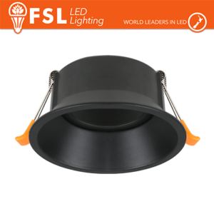 Ghiera orientabile TONDA - Alluminio verniciato a polvere, foro 83mm NERA