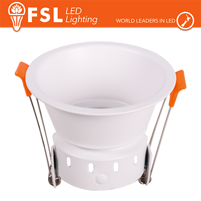 Ghiera fissa TONDA - Alluminio verniciato a polvere, foro 75mm BIANCA