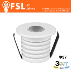 VEGA - Punto luce LED Spotlight  â€“ 1W 3CCT â€“ 37*37mm â€“ IP20 - Driver Eaglerise