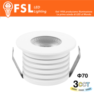 VEGA - Punto luce LED Spotlight  â€“ 7W 3CCT â€“ 70*75mm â€“ IP20  - Driver Eaglerise