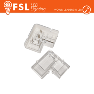 Connettore angolare 90Â° per strisce LED COB 220V e COB 24V