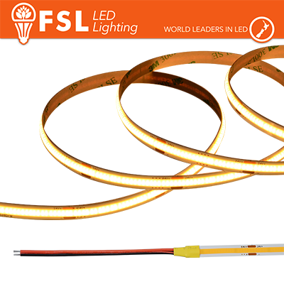 Striscia LED COB 5metri - IP20 3000K 24V 15W/m 1450lm/m CRI90