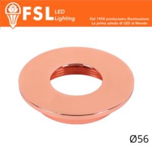 VEGA - Cover Piatta per Punto Luce LED â€“ Ã˜56 â€“ Oro Rosa