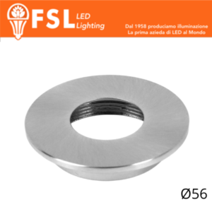 VEGA - Cover Piatta per Punto Luce LED â€“ Ã˜56 â€“ Nichel Satinato