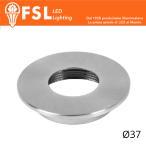 VEGA - Cover Piatta per Punto Luce LED â€“ Ã˜37 â€“ Nichel Satinato