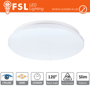Plafoniera LED 18W 3000K 120° 33x5,5cm CRI80