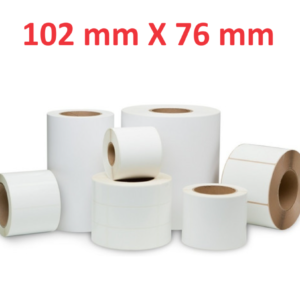 Opaco White Adesivo  Roll:102mm x 76mm, 440 labels,Diametro 40mm Ad inchiostro