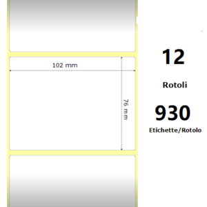 White 102x76mm, 930 Et/Rotolo Z-2000D 4x3x1 Core,circonferenza 111mm
