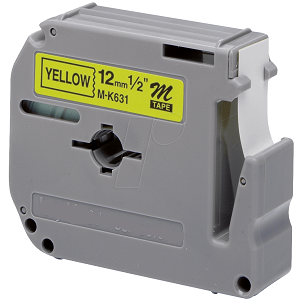 Laminato Black-Yellow 12mmX8m Brother label#MK-631BZ