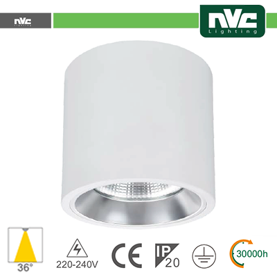 Downlight Sporgente - IP20 24W 2000LM 3000K 36°
