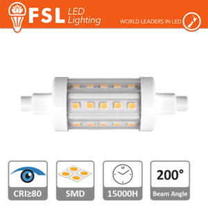 R7s - 5,5W 4000K 600LM >200Âº 25*78mm CRI80