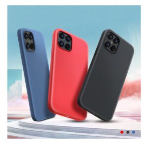 Cover in Silicone effetto seta per iPhone 12 Mini Rossa