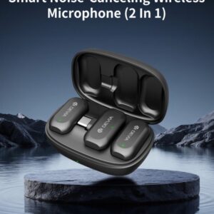 Ultra2 Doppio Microfono Wireless con Riduzione Rumore AI e Clip Magnetica connessione tipo-C e Lightning