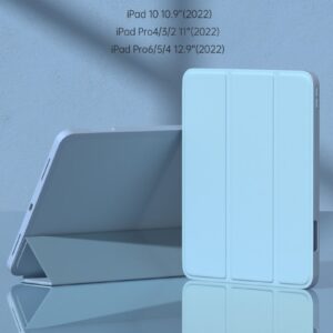 Cover Rosy per iPad 10 10.9 2022 con supporto Pencil Azzurra