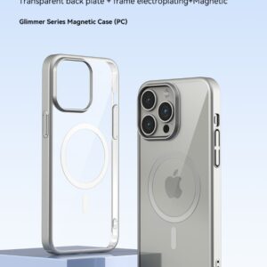 Cover Magnetica Glimmer Apple Magsafe iPhone 15 Pro Max Silv