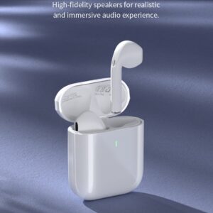 Auricolari Airbuds TWS EM053 Carica Wireless BT 5.3 Bianchi