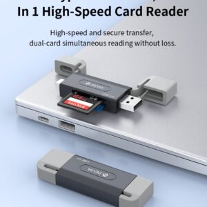 Lettore di schede SD/TF 2 in 1 ad alta velocità USB+TypeC 3.0 5Gpbs serie Leopar