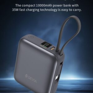 Power Bank Ultra1 carica rapida PD 35W 10.000 mAh con cavo Tipo-C