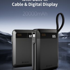 Power Bank Ultra4 PD 65W con cavo integrato e display digitale 20000mAh