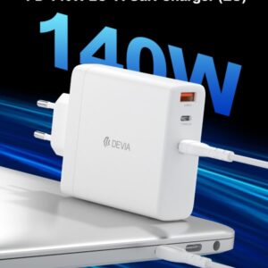 Carica batterie PD da 140 Watt GaN 2 uscite Tipo-C ed una Usb A