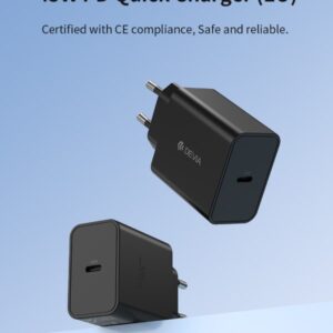 Carica Batterie PD 45 Watt Tipo-C per carica rapida nero