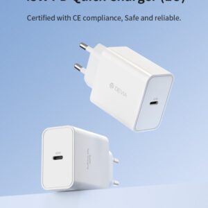 Carica Batterie PD 45 Watt Tipo-C per carica rapida bianco