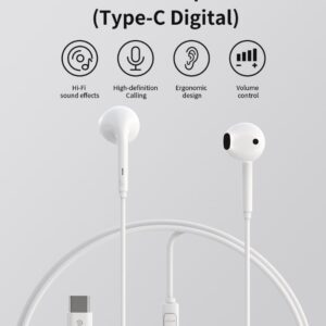 Auricolari A3 Digital filo con connettore Tipo-C compatibile Android e Apple Bia