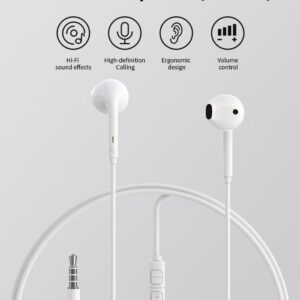 Auricolari Devia Smart A3 con Mic e Controllo 1.2 mt Bianco